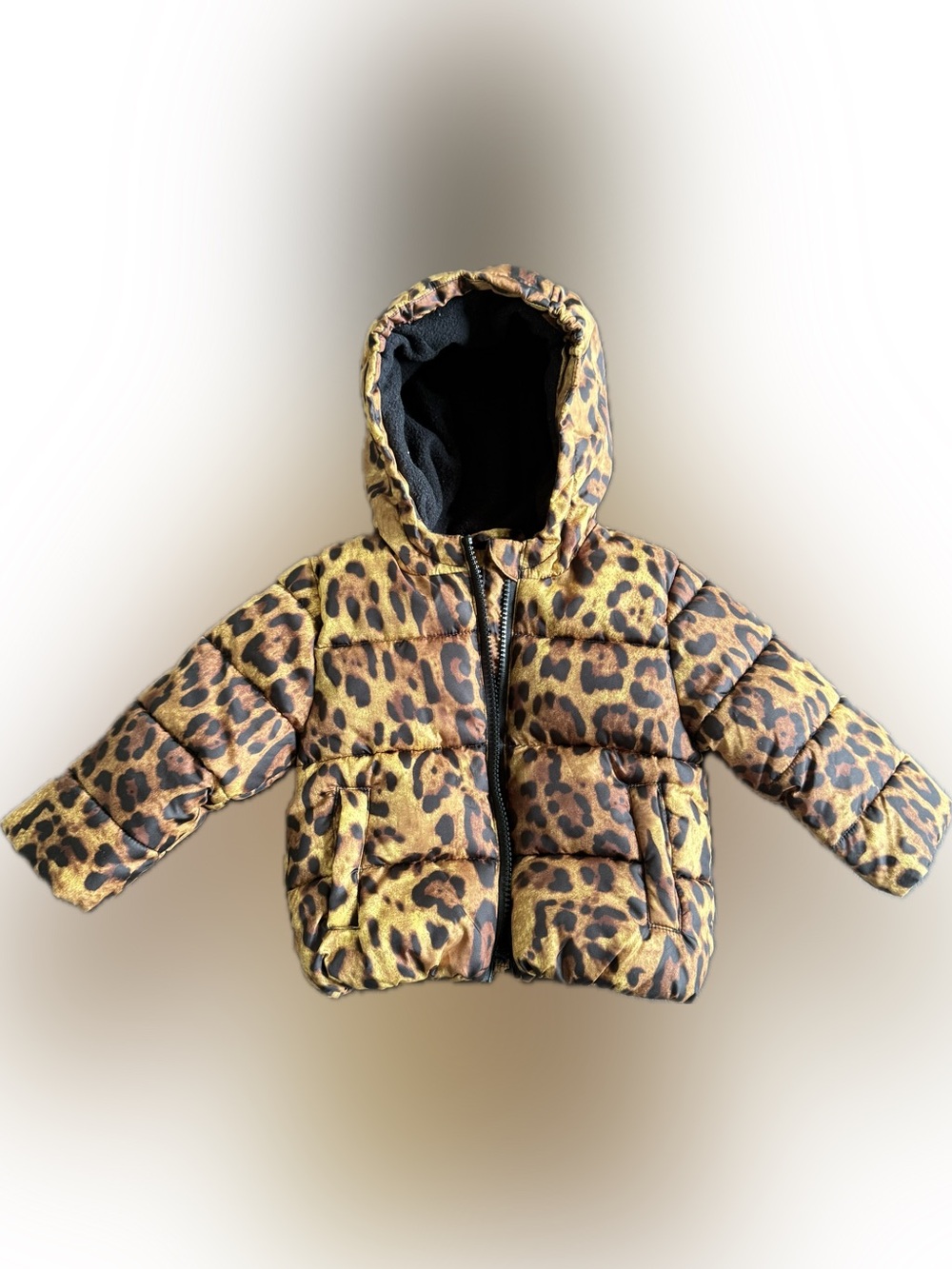 ROTHSCHILD CHILD LUXURY LEOPARD PUFFER JACKET 12M